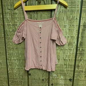 tank top red and white strip shirt